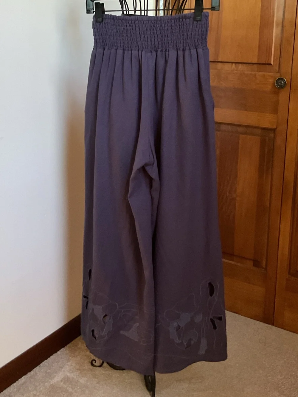 Cynthia Rowley purple linen blend pants, Medium - Picture 2 of 5